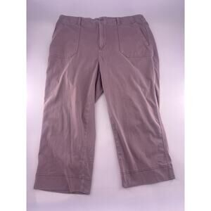 32 Degree Cool Capri Pants Womens Large Light Purple Stretchy Casual Pockets